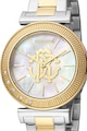 Roberto Cavalli Иноксов двуцветен часовник с кристали Жени