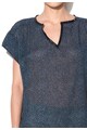 GAS Тъмносиня блуза с десен на малки квадратчета Жени