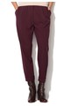 United Colors of Benetton Pantaloni rosu Bordeaux cu terminatie rasucita Femei