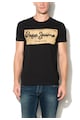 Pepe Jeans London Tricou negru cu imprimeu Charing Barbati