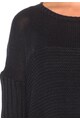 ROXY Pulover negru cu slituri laterale Femei