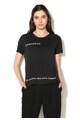 Silvian Heach Collection, Tricou negru cu imprimeu Diopside Femei
