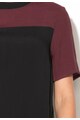 NEW LOOK Bluza rosu Bordeaux cu negru cu maneci scurte Femei