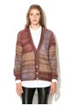 United Colors of Benetton Cardigan maro cu mov din amestec cu mohair Femei