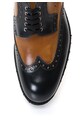 Zee Lane Collection Pantofi Brogue maro cu negru de piele Barbati