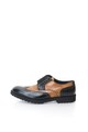 Zee Lane Collection Pantofi Brogue maro cu negru de piele Barbati