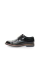 Zee Lane Pantofi negru cu gri inchis de piele cu aplicatie cap-toe Manny Barbati