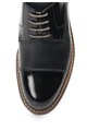 Zee Lane Pantofi negru cu gri inchis de piele cu aplicatie cap-toe Manny Barbati