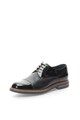 Zee Lane Pantofi negru cu gri inchis de piele cu aplicatie cap-toe Manny Barbati