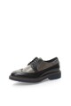 Zee Lane Pantofi Brogue negru cu gri inchis de piele Lantac Barbati