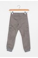 Zee Lane Kids Pantaloni cargo gri cu mansete striate Baieti