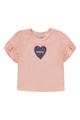 Esprit Organikuspamut tartalmú póló szív alakú tátéttel Lány