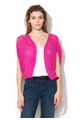 United Colors of Benetton Cardigan fucsia lejer fara inchidere si cu maneci ample Femei