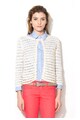 United Colors of Benetton Cardigan alb fildes tricotat cu perforatii Femei