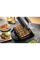 Tefal Gratar electric  OptiGrill+ GC712D34 , 2000 W, 6 programe automate, Inox/Negru Femei