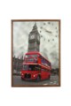 Heinner Home Tablou cu ceas  inramat, 50x70 cm, London Femei