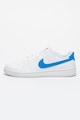 Nike Pantofi sport de piele ecologica cu logo Court Royale 2, Alb, Albastru Barbati