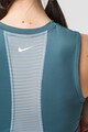 Nike Top crop cu tehnologie Dri-Fit si fenta cu fermoar, pentru fitness Pro Femei