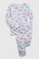 GAP Pijama din bumbac organic cu imprimeu curcubeu Fete