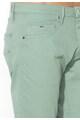 GAS Pantaloni verde celadon cu textura striata Mitch Barbati