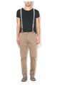 United Colors of Benetton Pantaloni slim fit maro nisip cu bretele detasabile Barbati