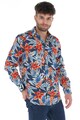 Lee Cooper Риза с памук и тропическа шарка Мъже