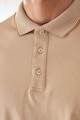 AC&Co Вталена тениска с яка и цепка с копчета Мъже