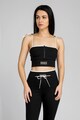 BORNTOMOVE ACTIVEWEAR Crop top logós foltrátéttel női