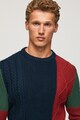 Pepe Jeans London Памучен пуловер с цветен блок Мъже