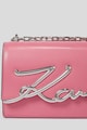 Karl Lagerfeld Geanta crossbody de piele cu aplicatie logo metalica K/Signature Femei