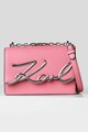 Karl Lagerfeld Geanta crossbody de piele cu aplicatie logo metalica K/Signature Femei