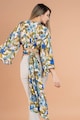 RESENSE Bluza crop din satin cu maneci kimono Heidi Femei