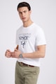 GUESS JEANS Szűk fazonú póló kontrasztos logómintával férfi