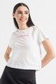 CALVIN KLEIN JEANS Logómintás organikuspamut tartalmú póló női
