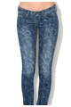 Pepe Jeans London Jeansi slim fit albastri decolorati cu imprimeu Femei