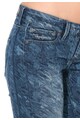 Pepe Jeans London Jeansi slim fit albastri decolorati cu imprimeu Femei