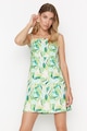 Trendyol Къса рокля с тропическа шарка Жени