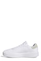 adidas Sportswear Pantofi sport flatform de panza cu garnitura de piele intoarsa ecologica Court Femei