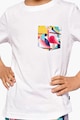 FAMILYSTA® Tricou de bumbac cu aplicatie contrastanta pe piept Baieti