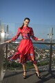 MIAU by Clara Rotescu Sunset Garden virágmintás ruha női