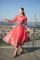 MIAU by Clara Rotescu Sunset Garden virágmintás ruha női