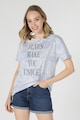 COLIN'S Kerek nyakú póló kontrasztos felirattal női