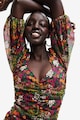 DESIGUAL Rochie mini cu imprimeu si model drapat Femei