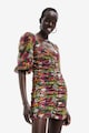 DESIGUAL Rochie mini cu imprimeu si model drapat Femei