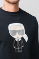 Karl Lagerfeld Bluza sport cu decolteu la baza gatului si imprimeu logo Barbati