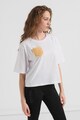 EA7 Tricou crop cu buzunar din material teddy Femei