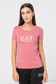 EA7 Tricou slim fit cu imprimeu logo Femei