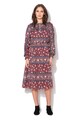 Pepe Jeans London Rochie rosu Bordeaux cu model floral Stef Femei