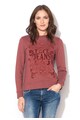Pepe Jeans London Bluza sport rosu caramiziu cu logo crosetat Celia Femei