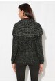 Zee Lane Denim Pulover tricotat negru cu gri cu guler tip capa Femei